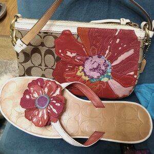 Vintage Coach Poppy Pouchette and Sandals - Limited Edition